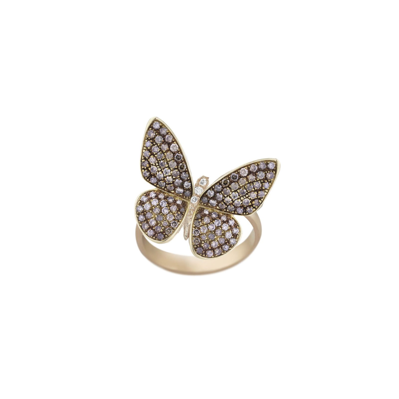 3800808375.jpg Butterfly Diamond Ring with Fancy Diamond - Image 1