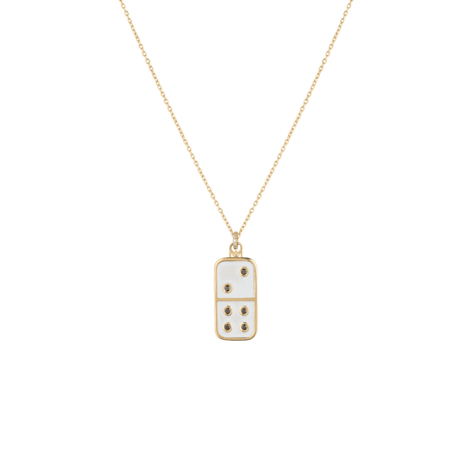 4025291283.png Daily Dazzle Domino Diamond Necklace with Black Diamond and Enamel - Image 1